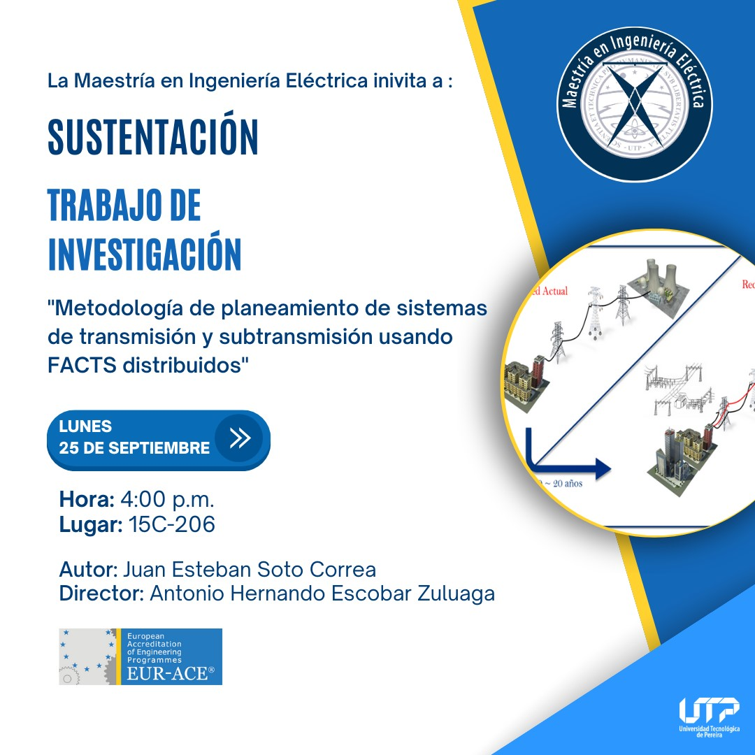 SUSTENTACIÓN TRABAJO DE INVESTIGACIÓN Maestría en Ingenieria Eléctrica