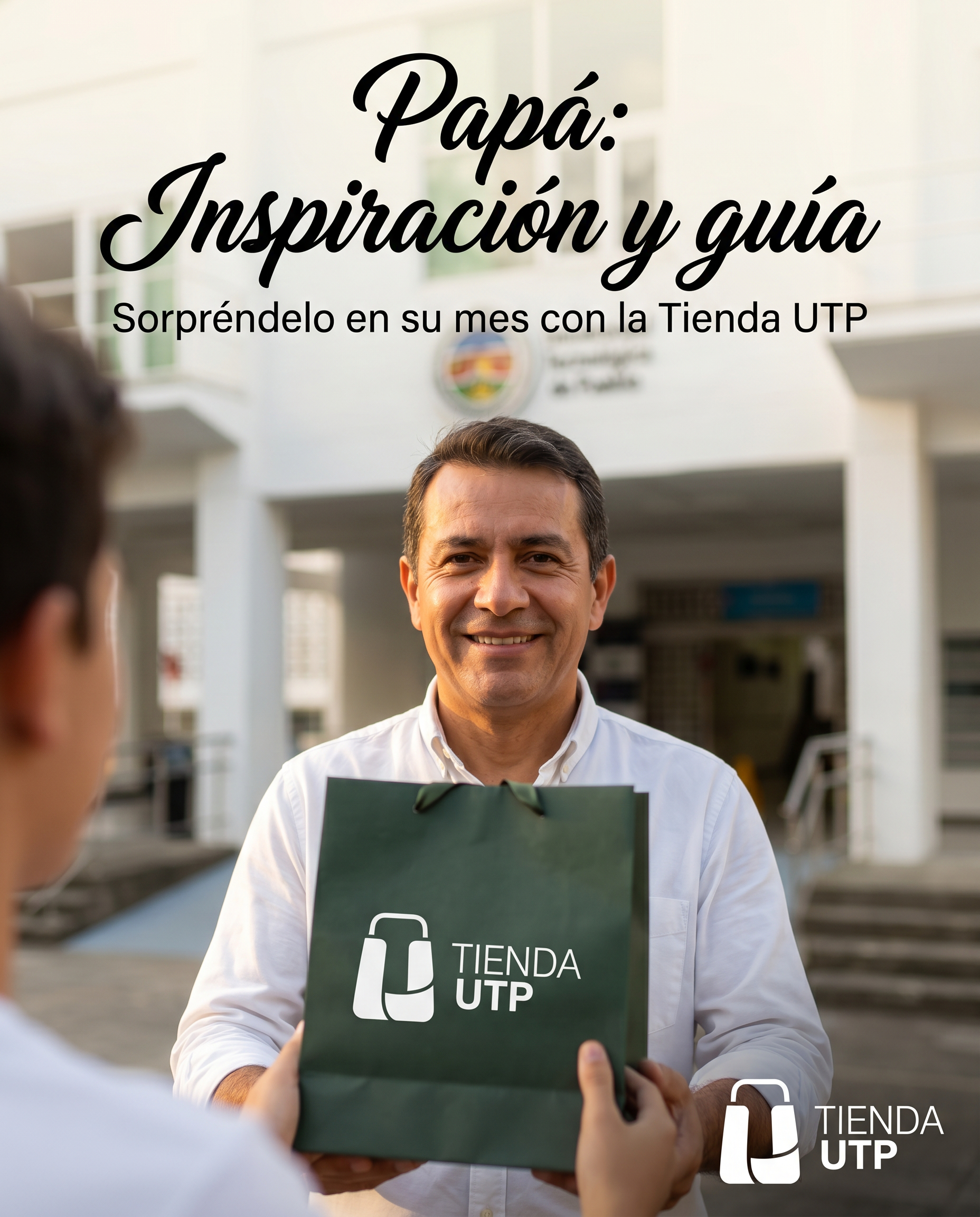 Imagen día del padre Para papá, nuestra mayor guía: ¡Encuentra el detalle ideal en la Tienda UTP!