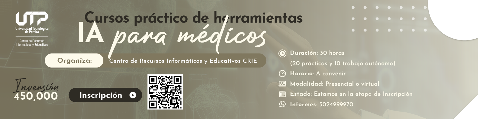 Curso práctico de herramientas IA para médicos banner 3
