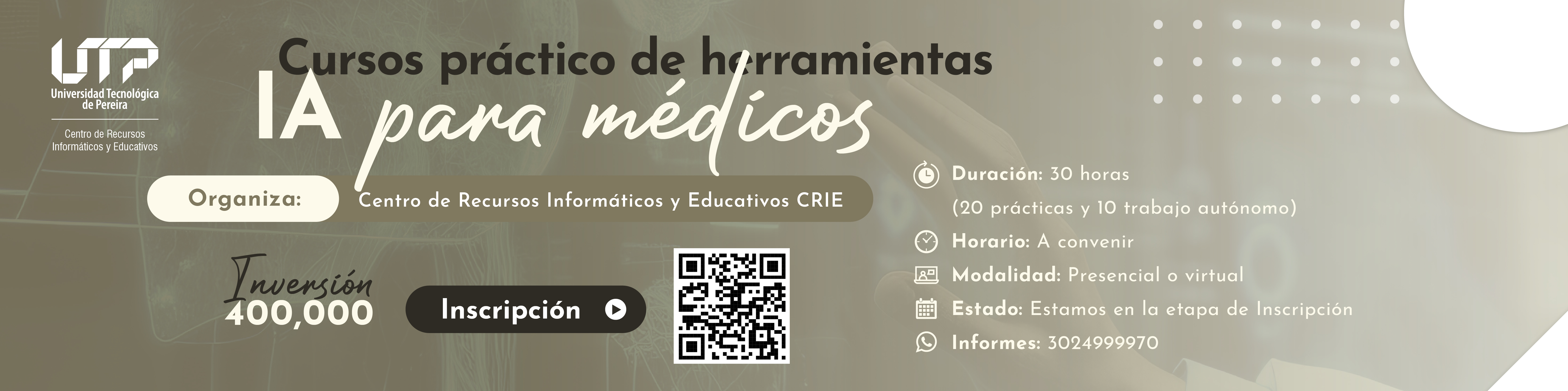 Banner principal - Curso práctico de herramientas IA para médicos