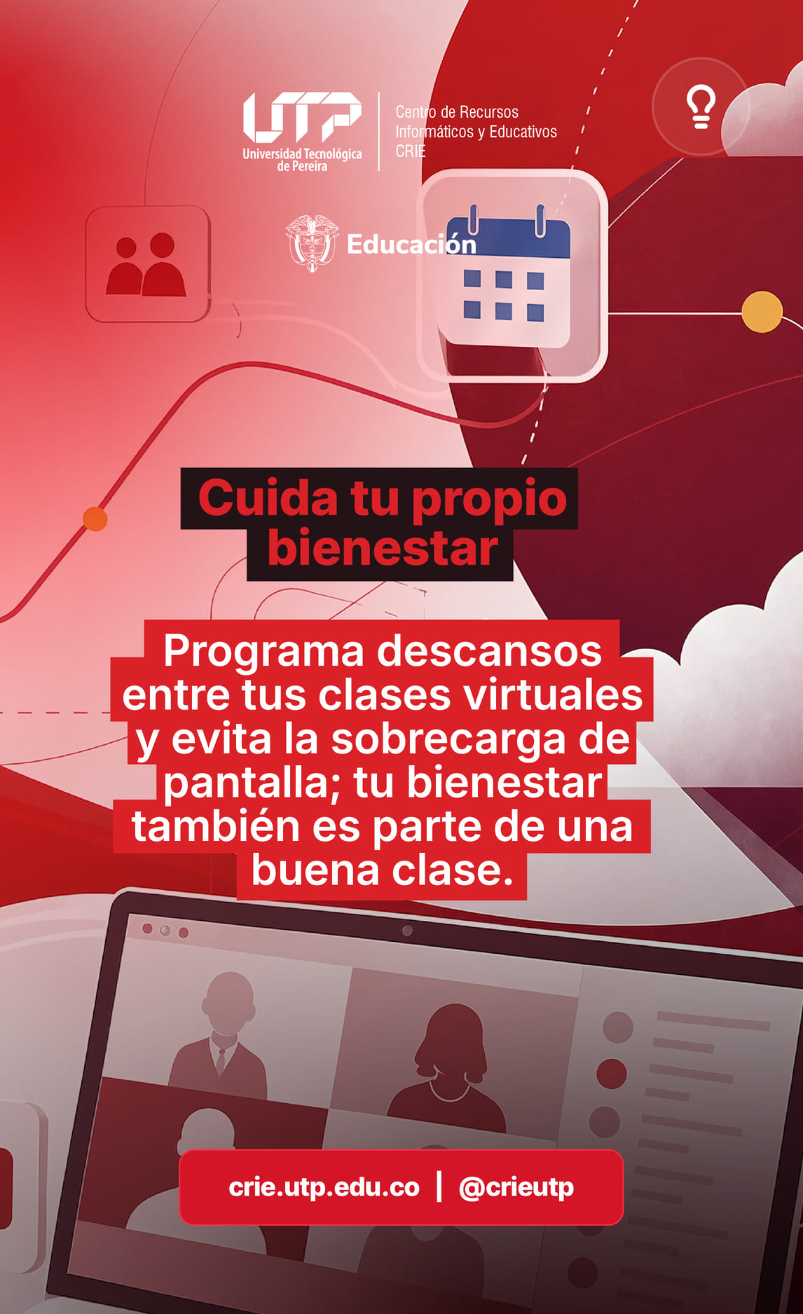 Divide la clase en bloques cortos con pausas
La atención en formato virtual baja más rápido que en clase presencial: alterna explicación, actividad y pausa para mantener el interés.