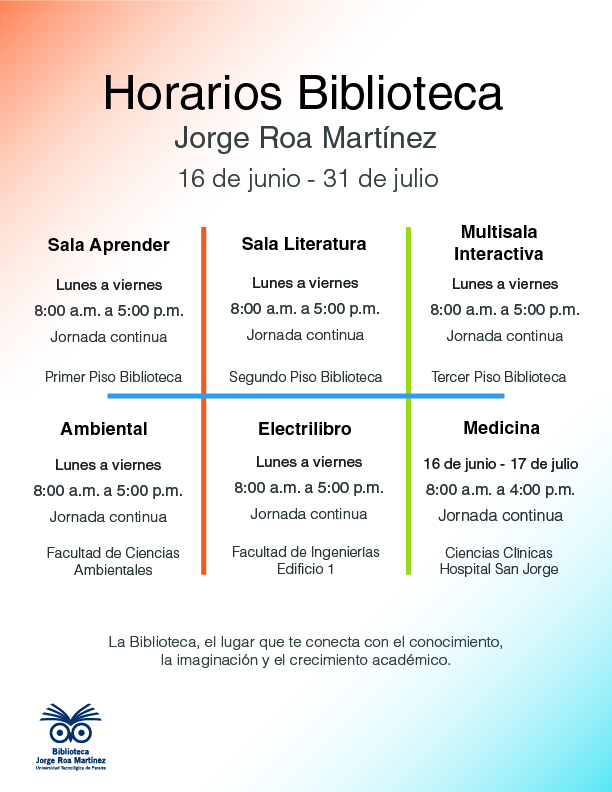 Horarios vacaciones