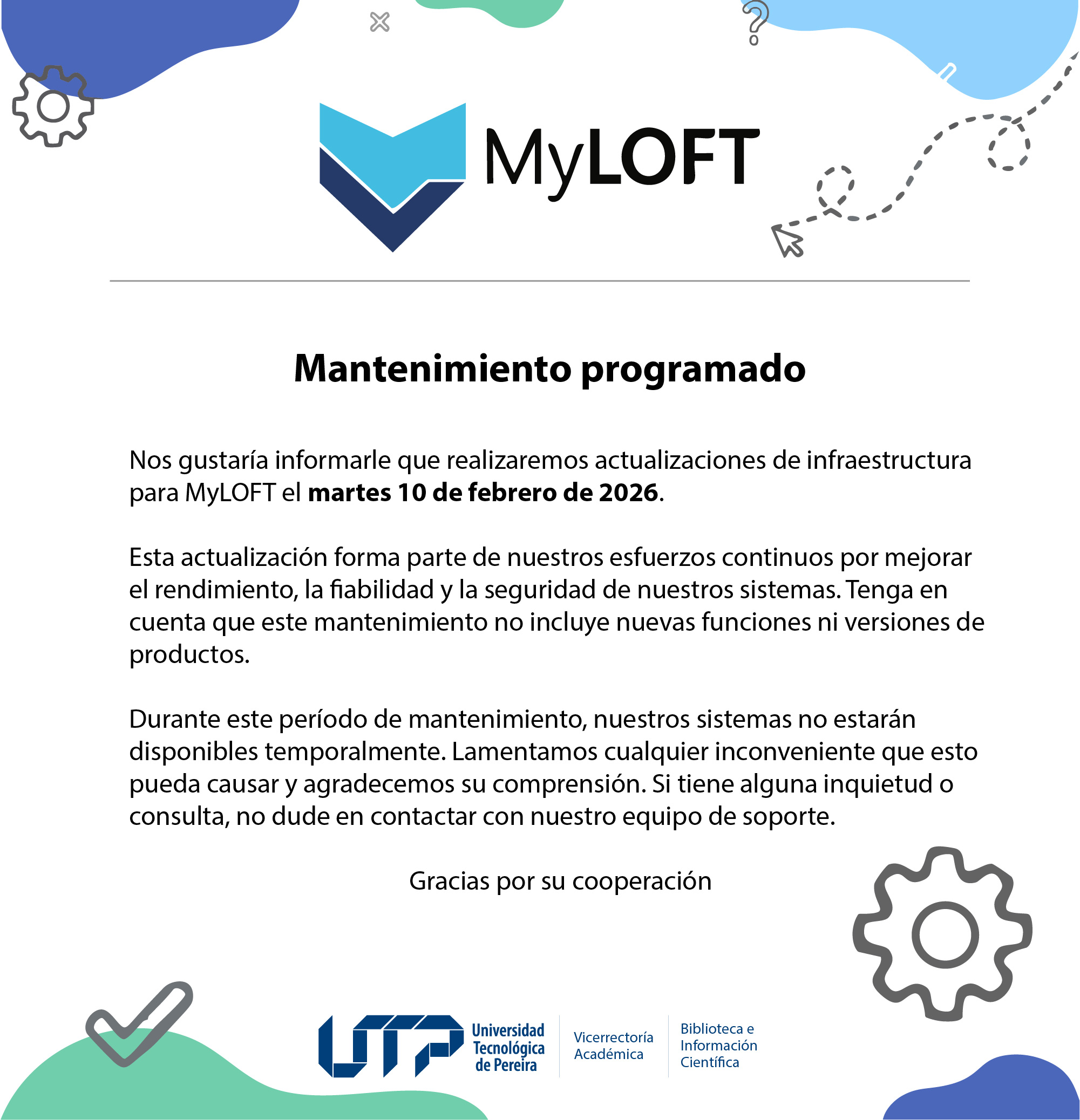 Mantenimiento MyLOFT