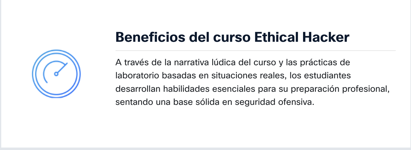 Beneficios del curso Ethical Hacker