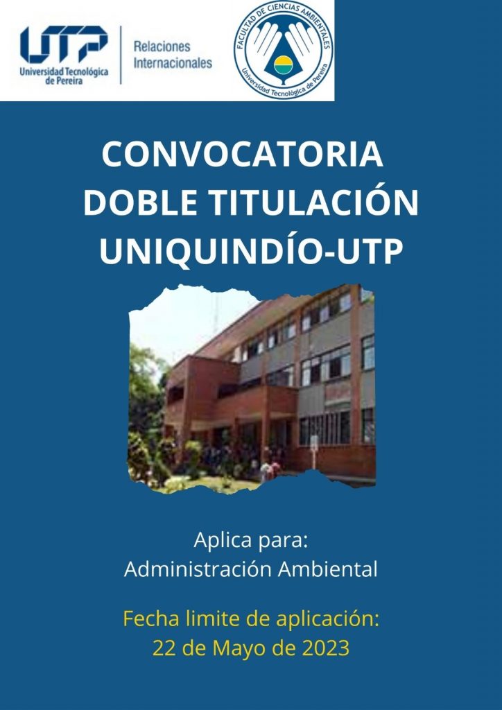 Convocatoria Doble Diploma Uniquindío – UTP