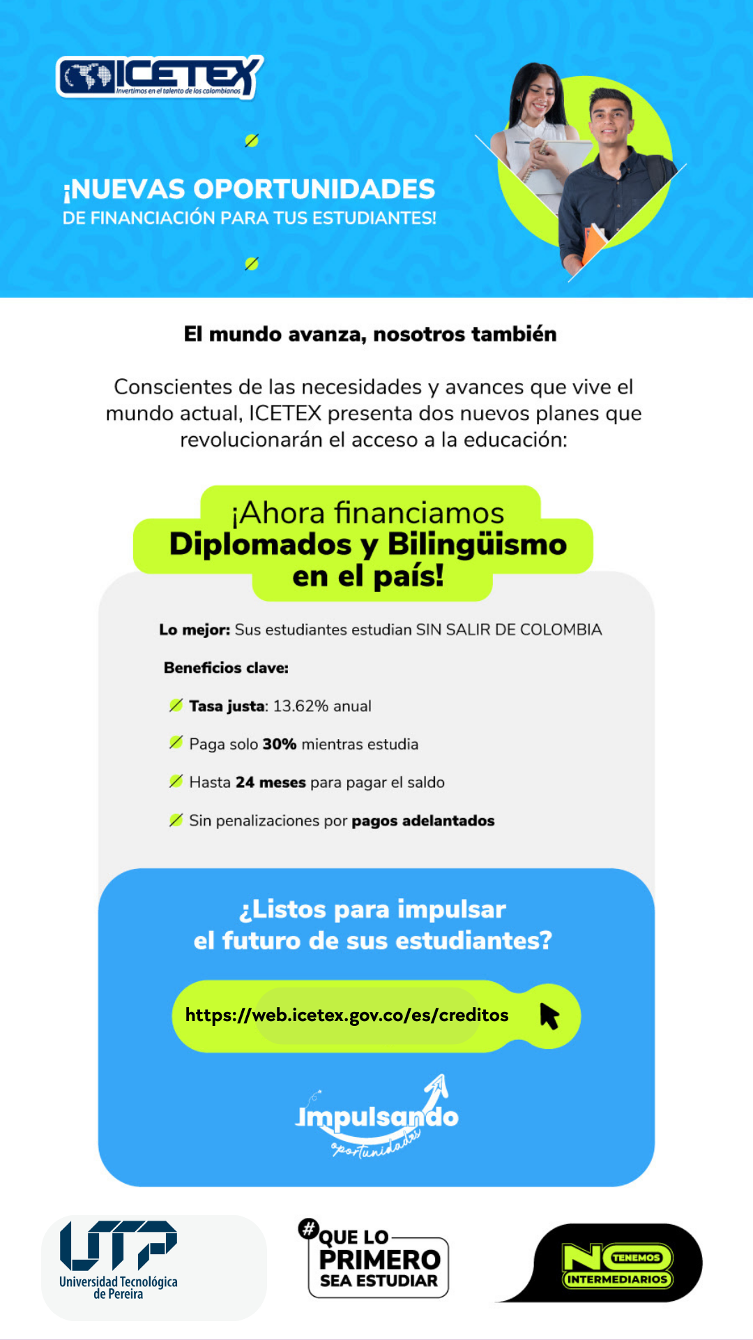 Imagen alusiva a CONVOCATORIA CREDITO EDUCATIVO ICETEX PARA DIPLOMADOS E IDIOMAS