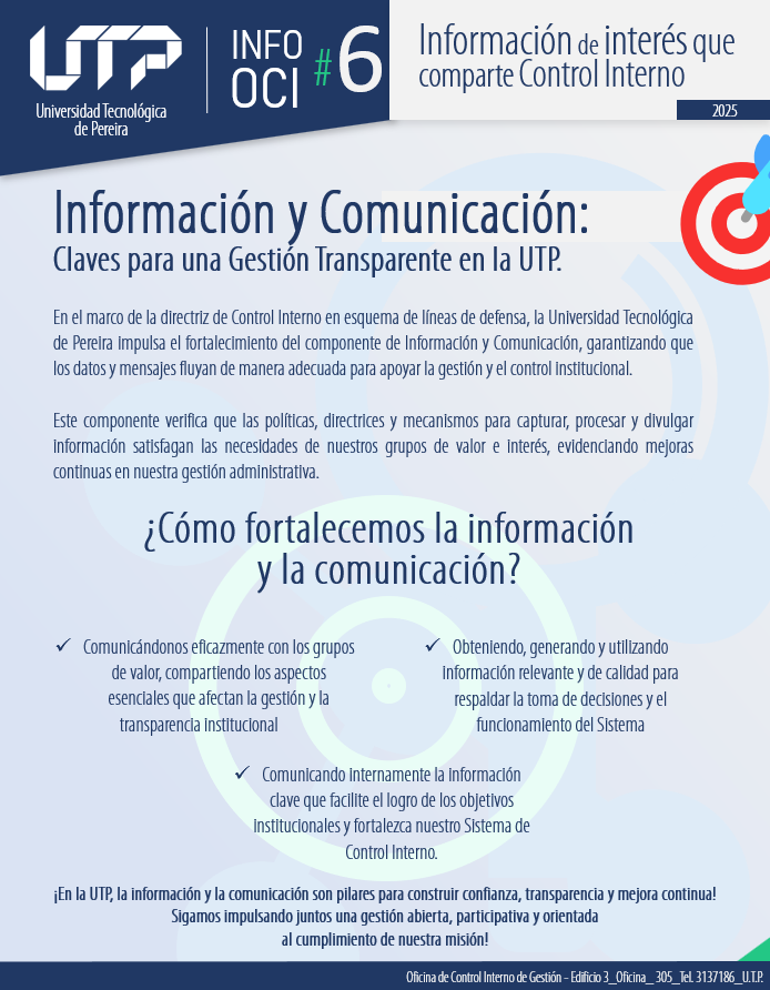 Imagen alusiva a INFO-OCI # 6 – Información y Comunicación: Claves para una Gestión Transparente en la UTP
