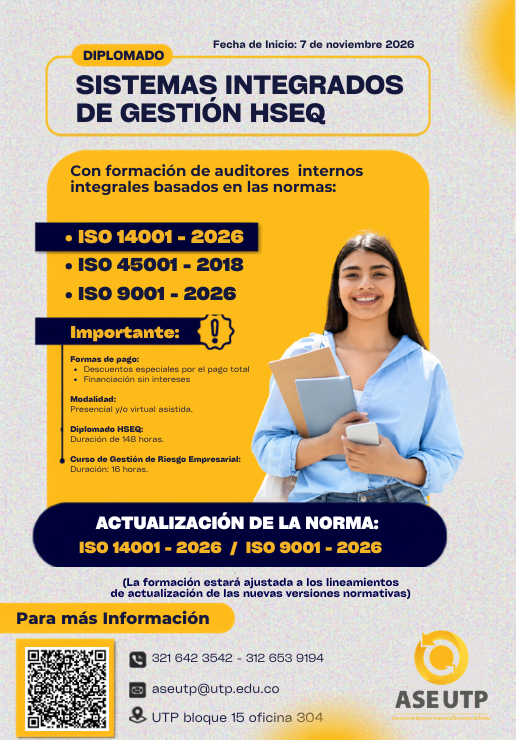 Imagen alusiva a DIPLOMADO EN SISTEMAS INTEGRADOS DE GESTIÓN HSEQ V33_2026