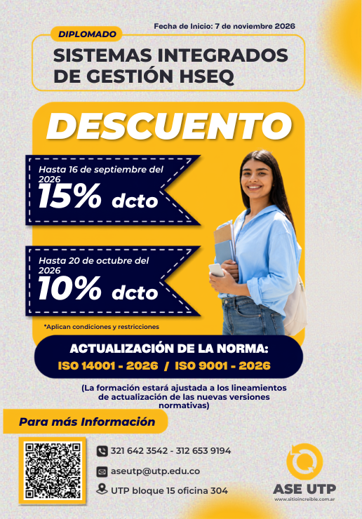 Imagen alusiva a DIPLOMADO EN SISTEMAS INTEGRADOS DE GESTIÓN HSEQ V33_2026