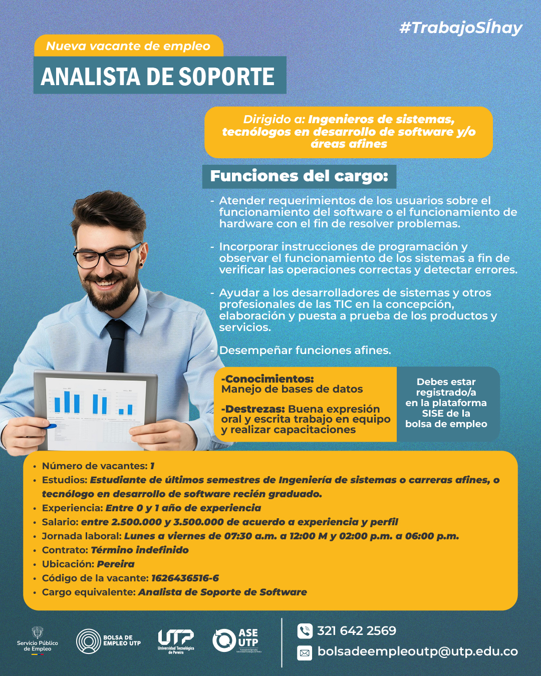 Imagen alusiva a ¡Nueva vacante de empleo a nivel nacional!