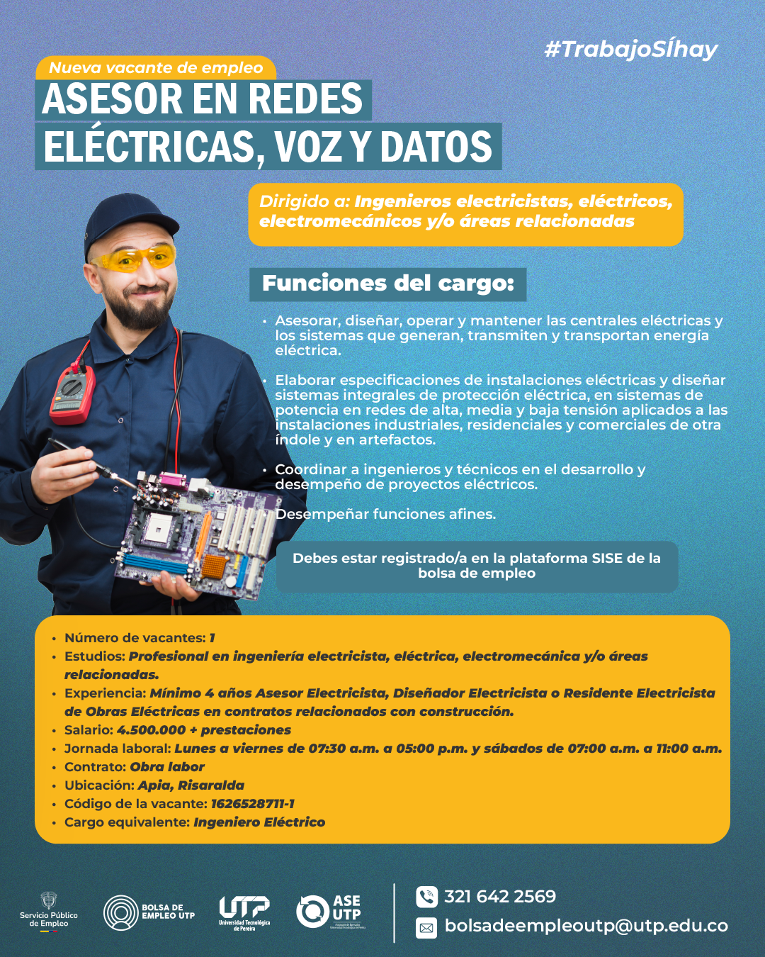¡Nueva vacante de empleo a nivel nacional!