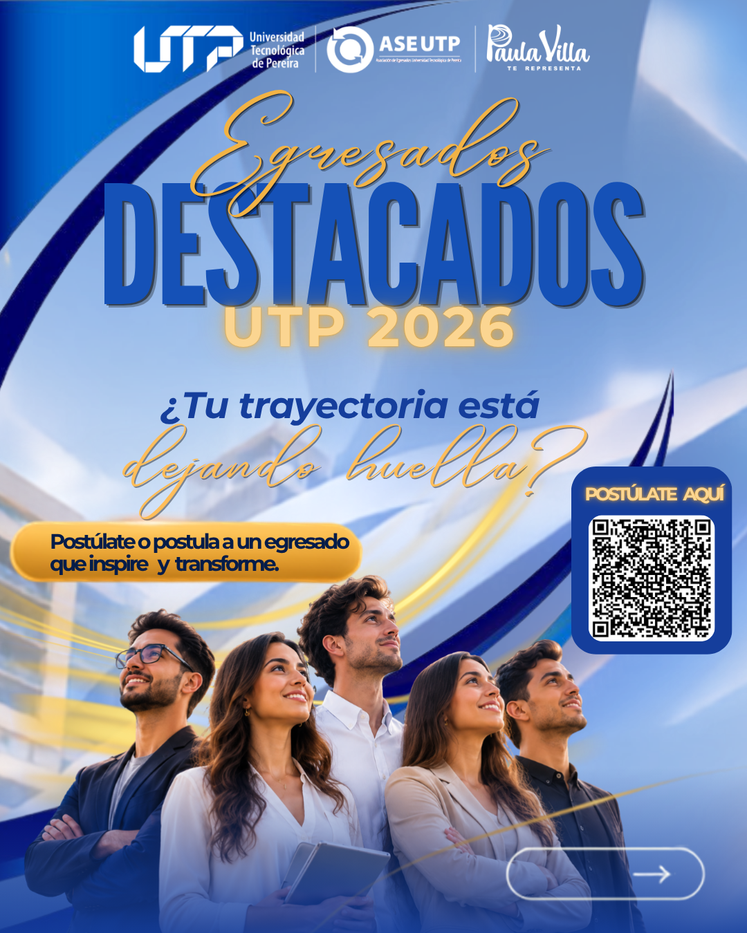 Imagen alusiva a La ASEUTP abre la convocatoria Egresados Destacados 2026