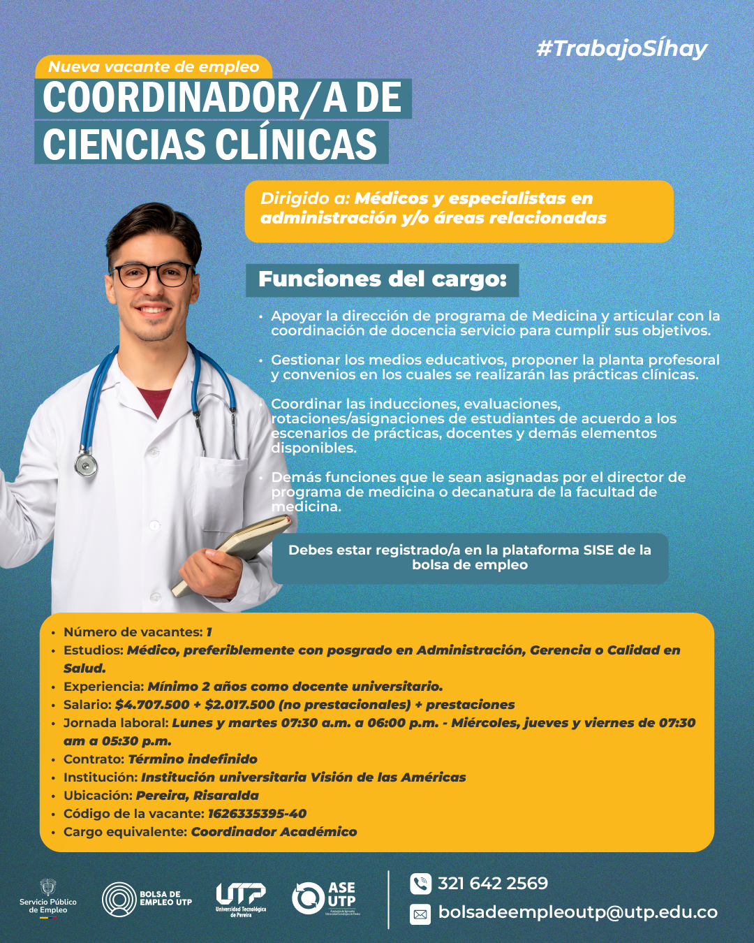 ¡Nueva vacante de empleo a nivel nacional! 