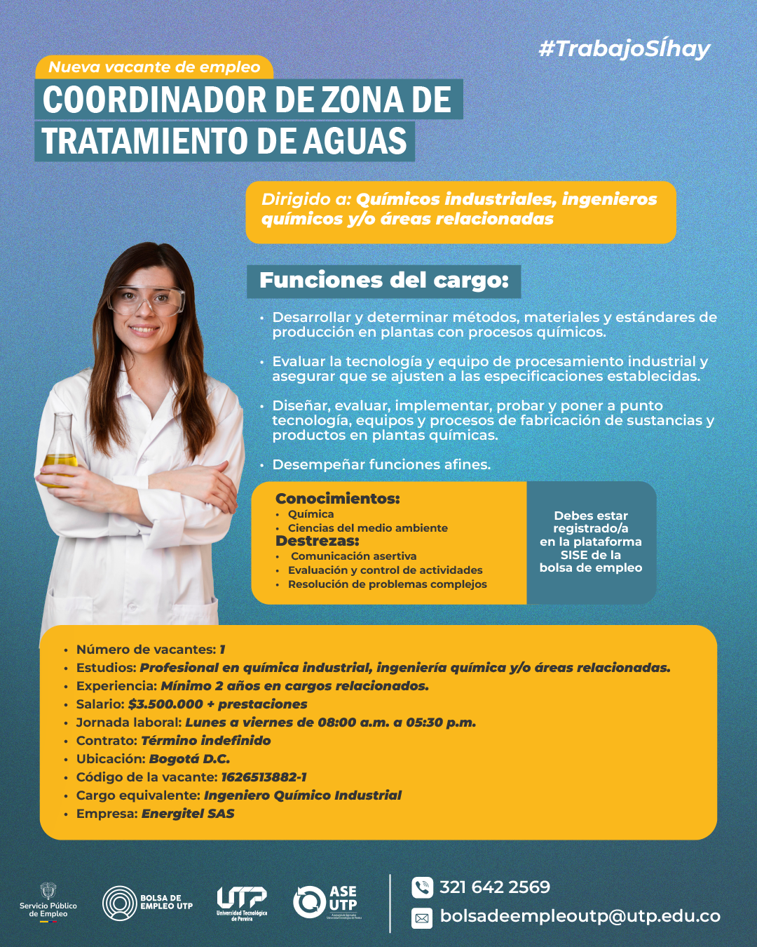 ¡Nueva vacante de empleo a nivel nacional!