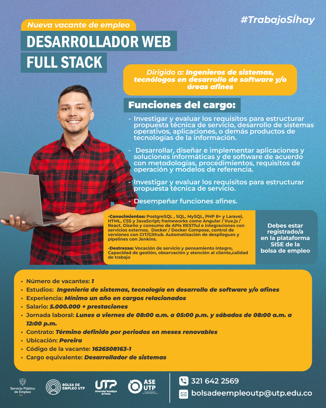 Imagen alusiva a ¡Nueva vacante de empleo a nivel nacional!