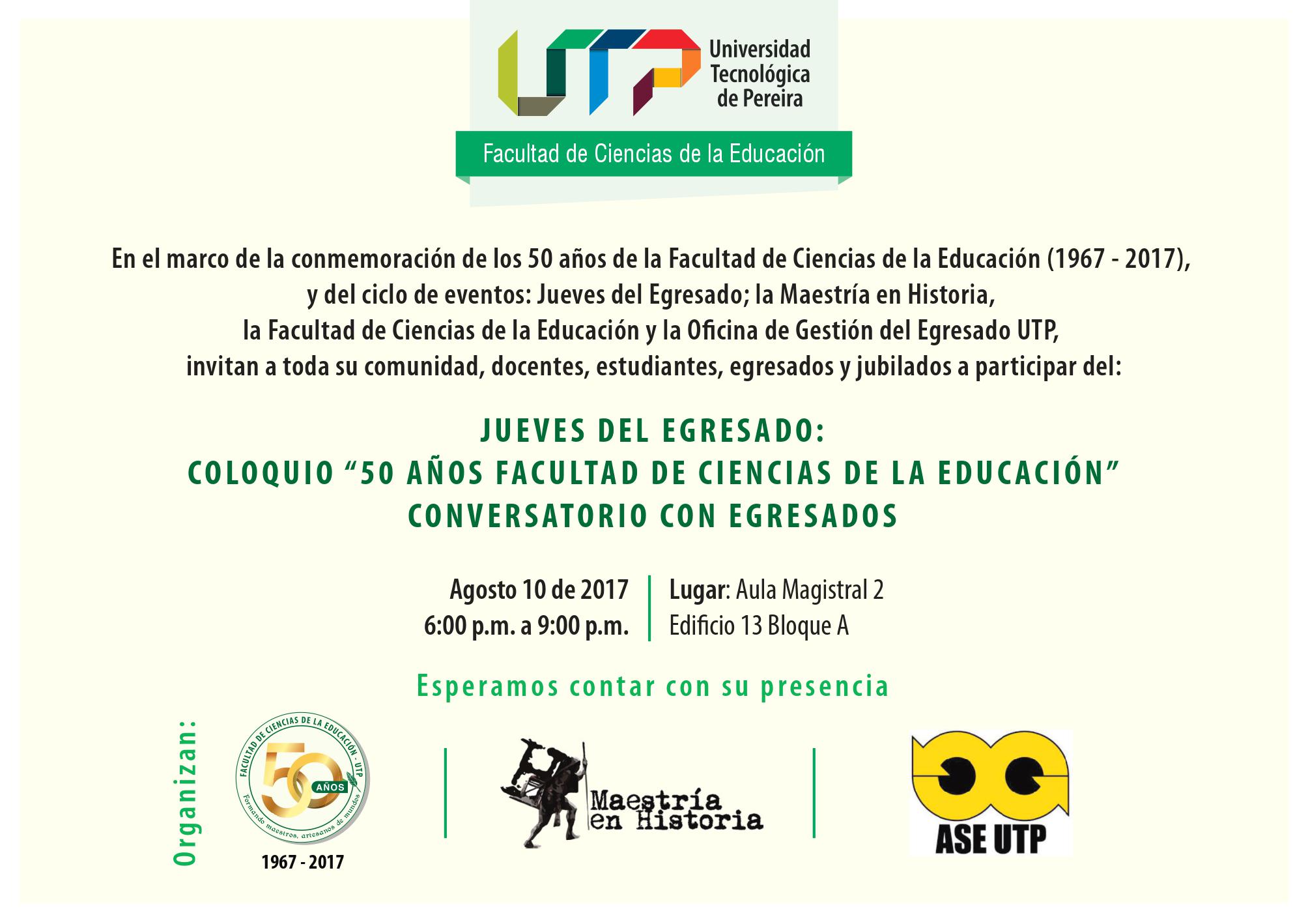 50 años Facultad Ciencias de la Educación - Egresados