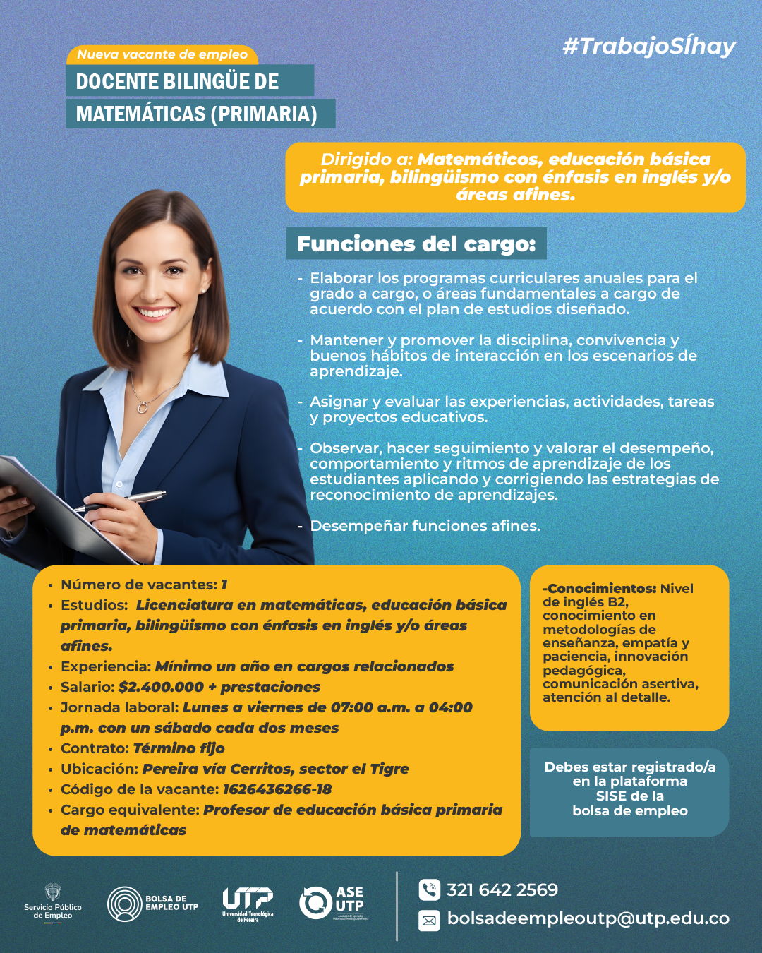 Imagen alusiva a ¡Nueva vacante de empleo a nivel nacional!