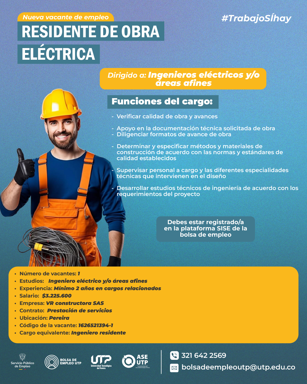 ¡Nueva vacante de empleo a nivel nacional! 