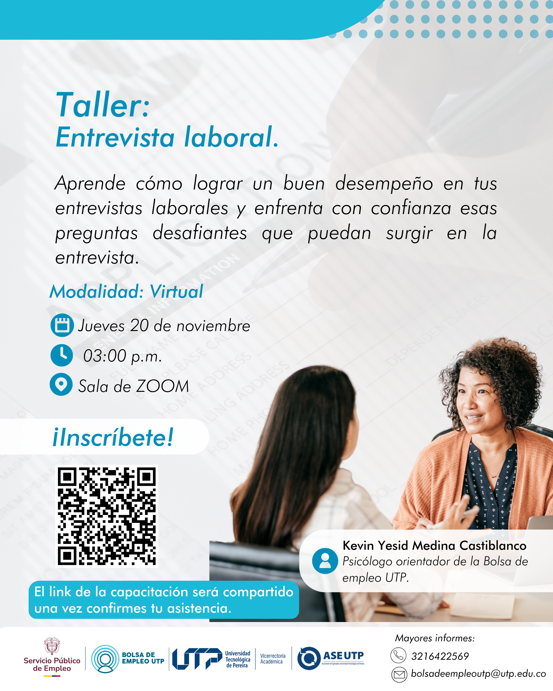 Imagen alusiva a Taller: Entrevista Laboral