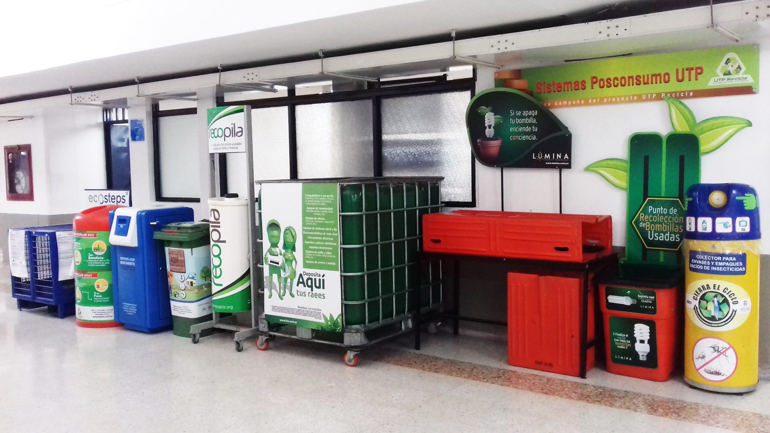 Imagen alusiva a Puntos de recolección de residuos posconsumo en el campus UTP