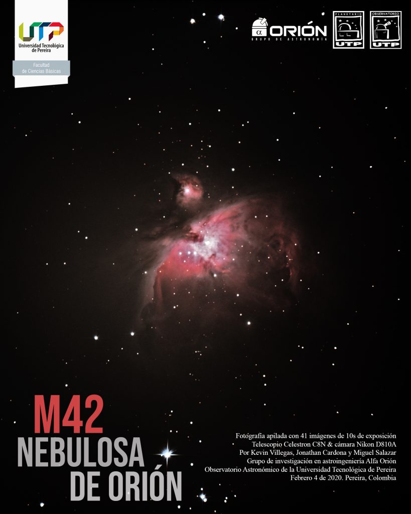 Fotografía de la Nebulosa de Orión
