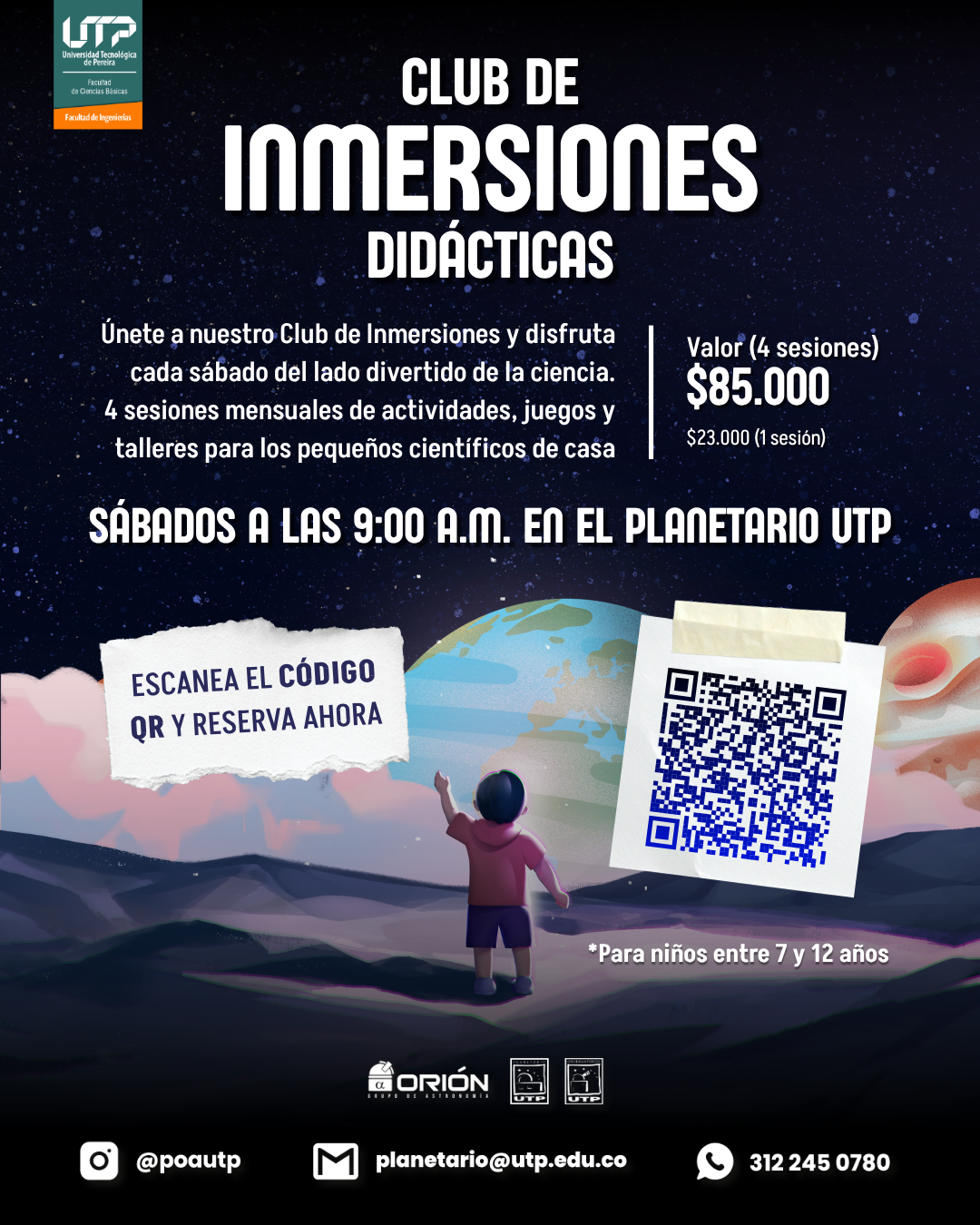 Club de Inmersiones Didácticas en torno a la Ciencia y la Astronomía – Talleres para Niños