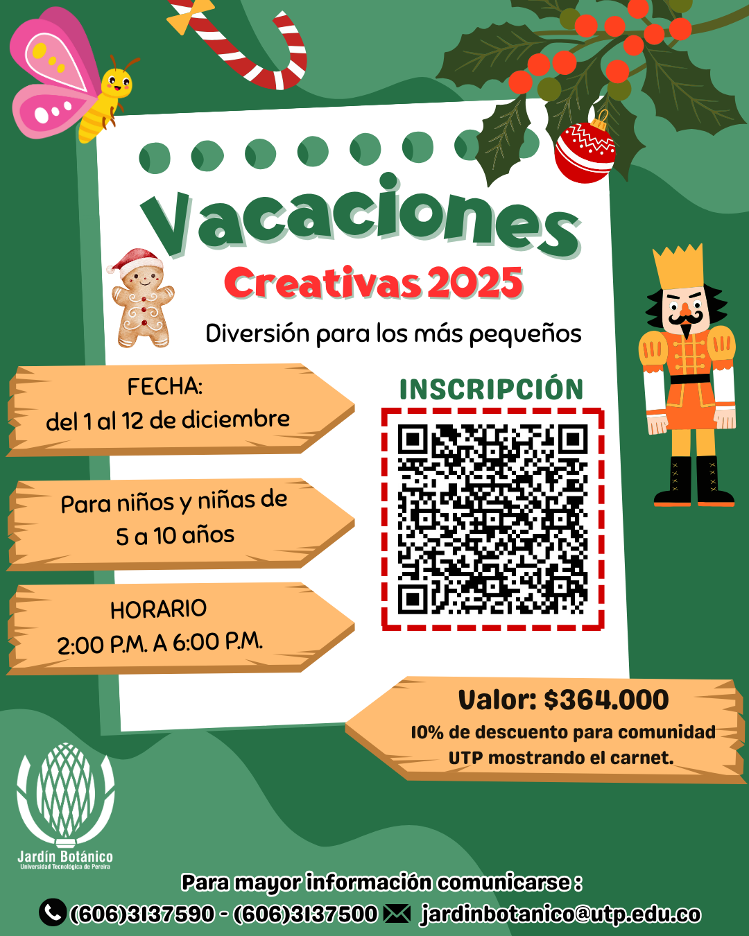 Imagen alusiva a VACACIONES CREATIVAS EN EL JARDÍN BOTÁNICO UTP