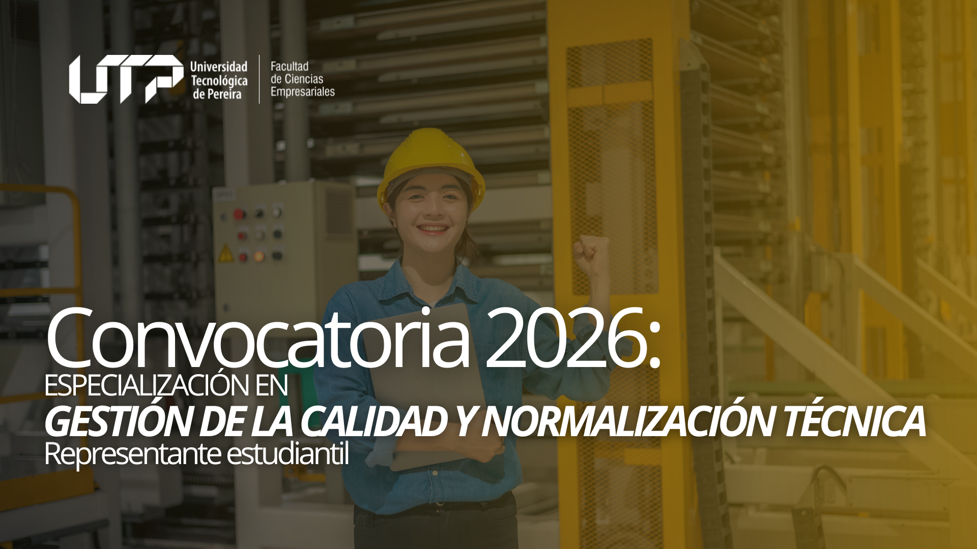 Convocatoria elección de un representante de los estudiantes ante el Comité Curricular de la Especialización en Gestión de la Calidad y Normalización Técnica