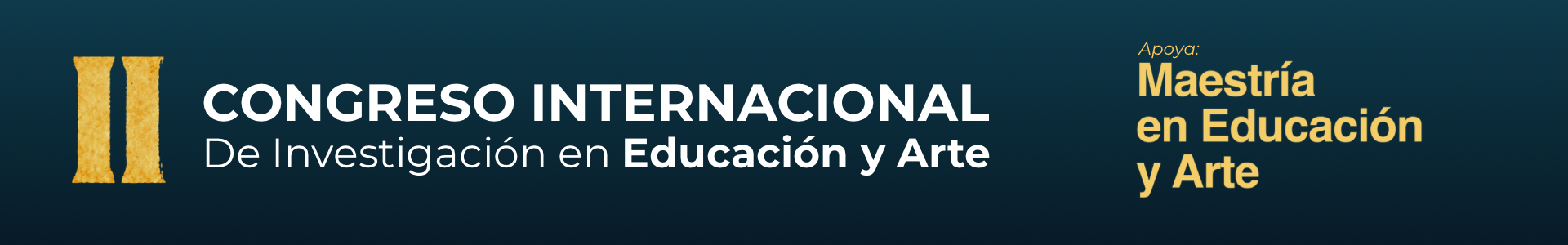 Banner intermedio II Congreso Internacional de Investigación en Educación y Arte
