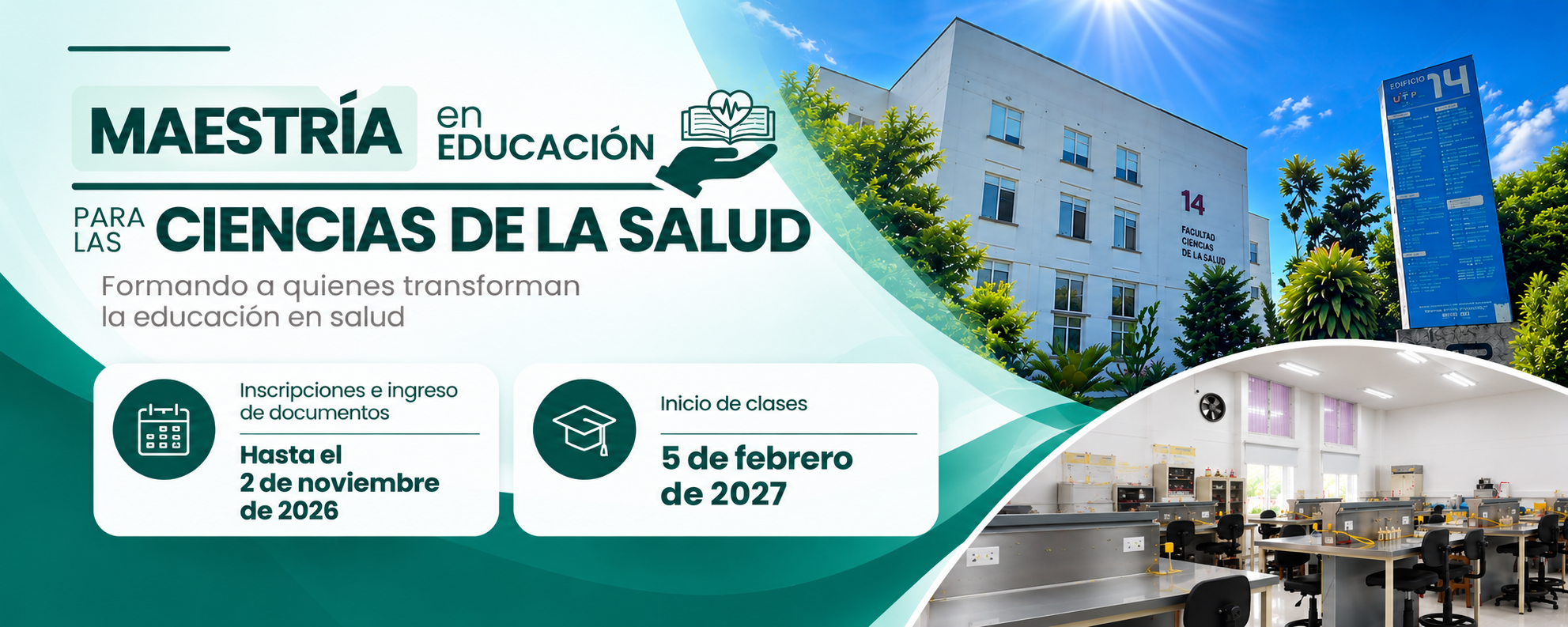 Imagen alusiva a La UTP abre Convocatoria 2026-1 para la Maestría en Educación para las Ciencias de la Salud