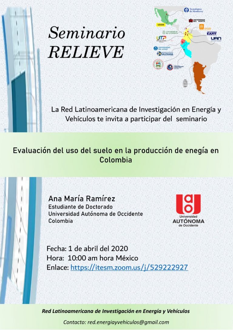 Seminario: «Evaluación del uso del suelo en la producción de energía en Colombia»