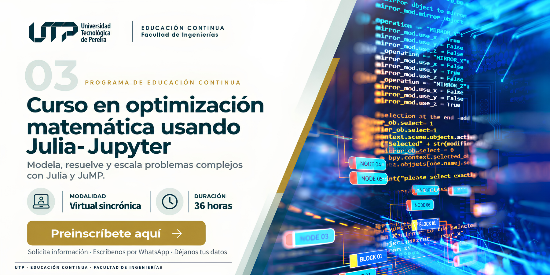 CURSO EN OPTIMIZACIÓN MATEMÁTICA USANDO JULIA-JUPYTER