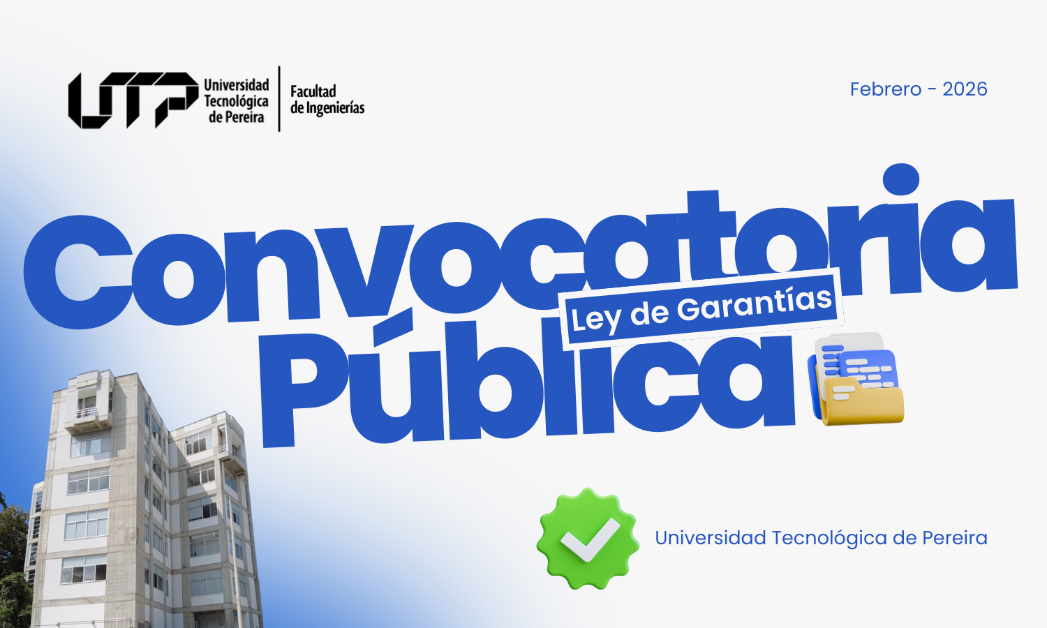 Convocatoria Pública No. 01 de 2026 Facultad de Ingenierías