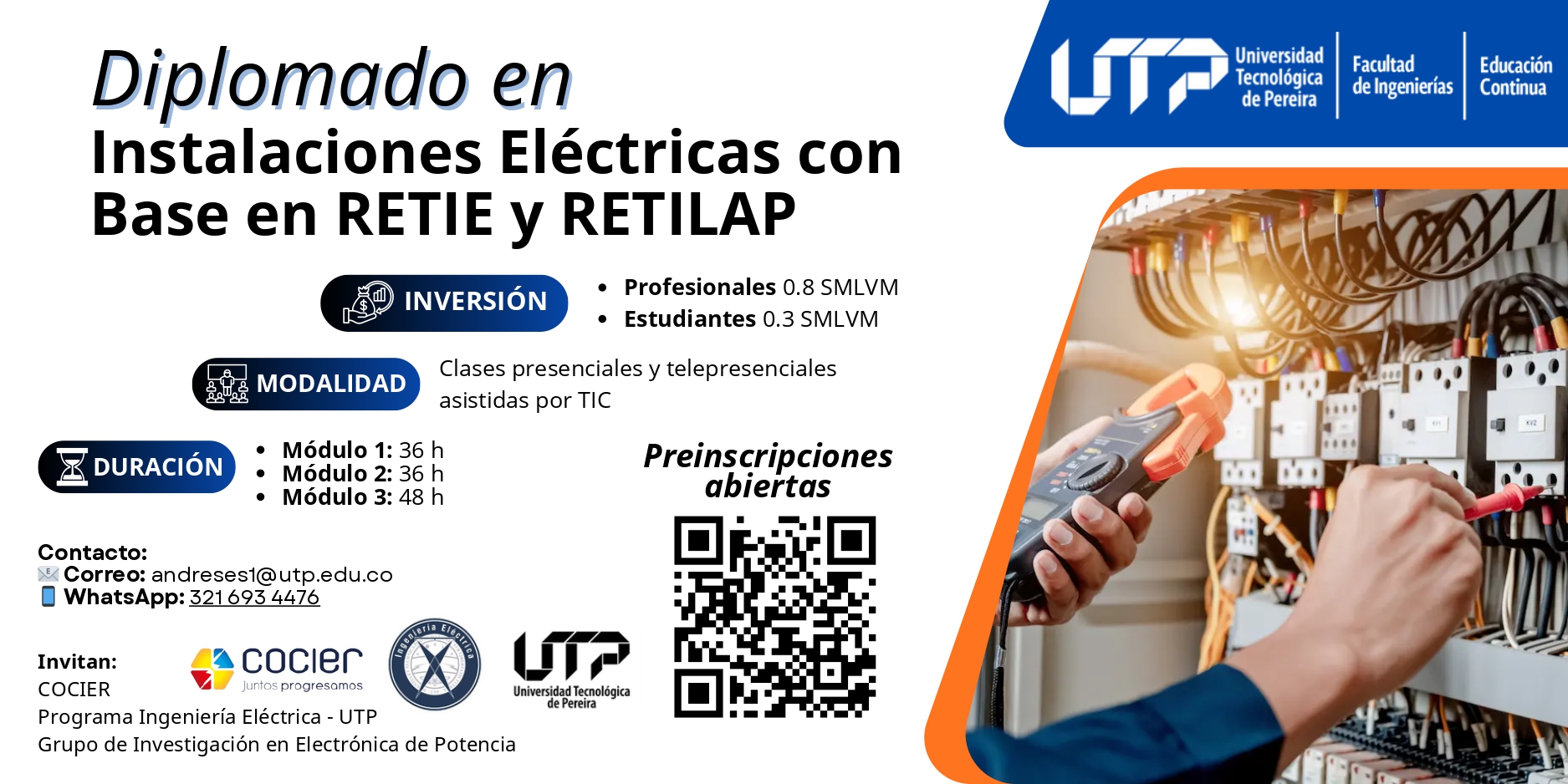 DIPLOMADO EN INSTALACIONES ELECTRICAS CON BASE EN RETIE Y RETILAP